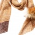 Cashmere blend and Mohair melange Throw with Fox fur rounded ribbon 